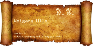 Weigang Ulla névjegykártya